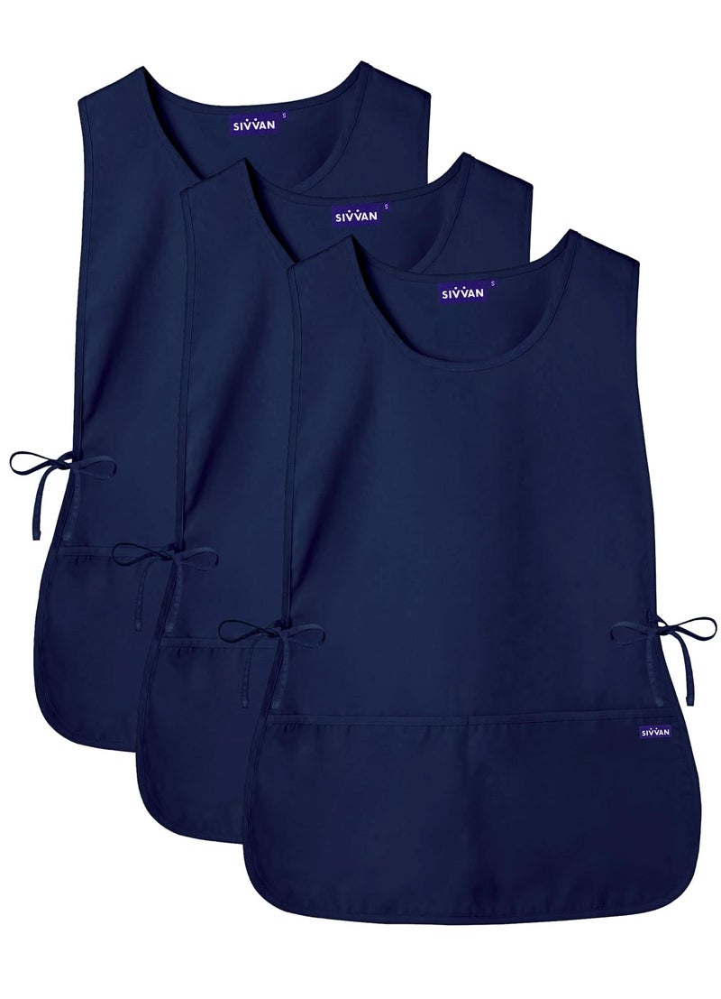 Sivvan Unisex Apron - Cobbler Apron 3-Pack - S87003 - Navy - R - Image 1